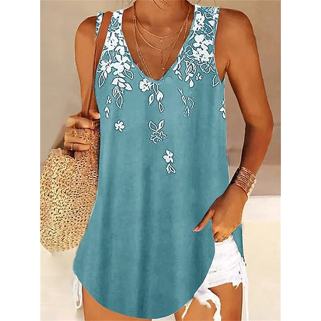 Floral V-Neck Sleeveless Camisole Tank Top for Women – Casual Comfort Blue / S Blue / M Blue / L Blue / S-Blue / M-Blue / L-Blue / XL-Blue / 2XL-Sky Blue / S-Sky Blue / M-Sky Blue / L-Sky Blue / XL-Sky Blue / 2XL-Pink / S-Pink / M-Pink / L-Pink / XL-Pink / 2XL-Green / S-Green / M-Green / L-Green / XL-Green / 2XL-