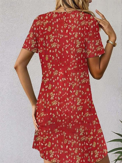 Stylish Women's Mini Casual T-Shirt Dress - Perfect for Vacation and Daily Wear Maroon / S Maroon / M Maroon / L Maroon / S-Maroon / M-Maroon / L-Maroon / XL-Maroon / 2XL-Pink / S-Pink / M-Pink / L-Pink / XL-Pink / 2XL-Blue / S-Blue / M-Blue / L-Blue / XL-Blue / 2XL-