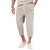 Men's Casual Cropped Pants with Pocket and Drawstring - Comfortable Ankle-Length White / M White / L White / XL White / M-White / L-White / XL-White / 2XL-White / 3XL-Black / M-Black / L-Black / XL-Black / 2XL-Black / 3XL-Light Green / M-Light Green / L-Light Green / XL-Light Green / 2XL-Light Green / 3XL-Apricot / M-Apricot / L-Apricot / XL-Apricot / 2XL-Apricot / 3XL-Blue / M-Blue / L-Blue / XL-Blue / 2XL-Blue / 3XL-