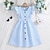 Enchanting 3D Striped Ruffle Dress for Girls – Sweet Summer A-Line Dress for Ages 4-12