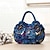 Chic Women's Silk Handbag for Parties & Daily Use – Durable, Anti-Dust Floral Design Blue khaki Black Blue-khaki-Black-Purple-Red-