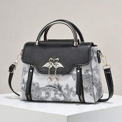 Stylish PU Leather Women's Tote Bag - Versatile Diaper Bag for Everyday Use Black Beige Green Black-Beige-Green-Pink-Purple-Khaki-