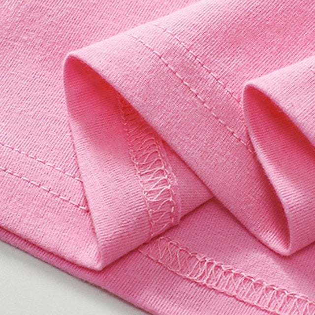 Colorful Comfort: 3-Piece Girls' Crew Neck Cotton Tee Set in Rose Red, Blue & Pink Rose Red+Blue+Pink / 4 Years(110cm) Rose Red+Blue+Pink / 4-5 Years(120cm) Rose Red+Blue+Pink / 5-6 Years(130cm) Rose Red+Blue+Pink / 4 Years(110cm)-Rose Red+Blue+Pink / 4-5 Years(120cm)-Rose Red+Blue+Pink / 5-6 Years(130cm)-Rose Red+Blue+Pink / 7-8 Years(140cm)-