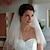 Elegant Two-Tier Classic Tulle Wedding Veil -Shoulder Length, Pure Color Design for a Timeless Touch Ivory Ivory-